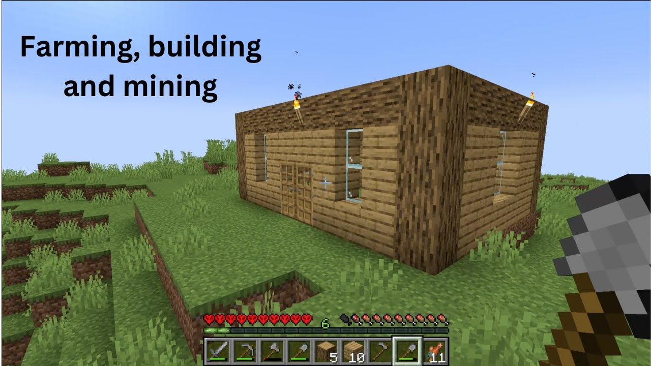 Minecraft Hardcore EP1 | Farming, building and mining