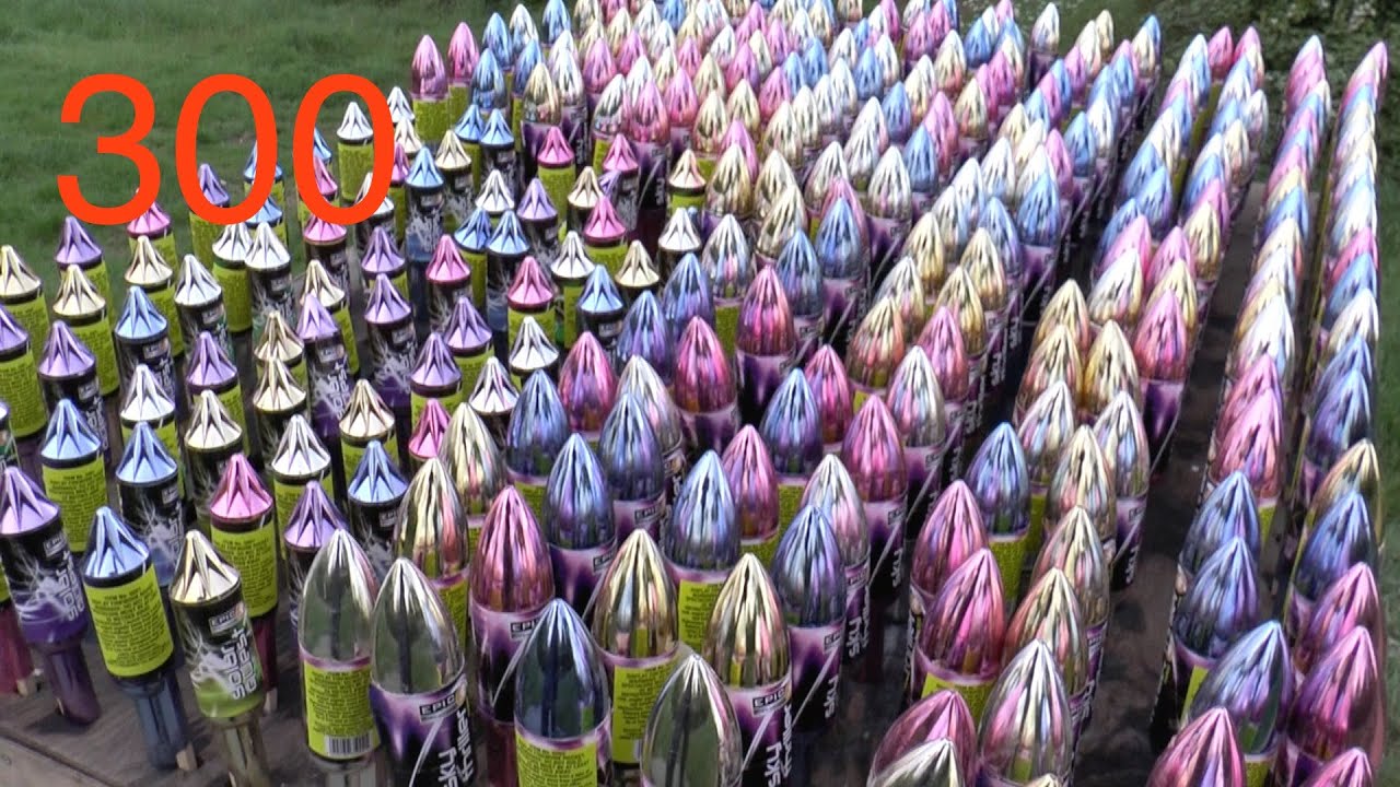 Setting off 300 Rockets ALL AT ONCE