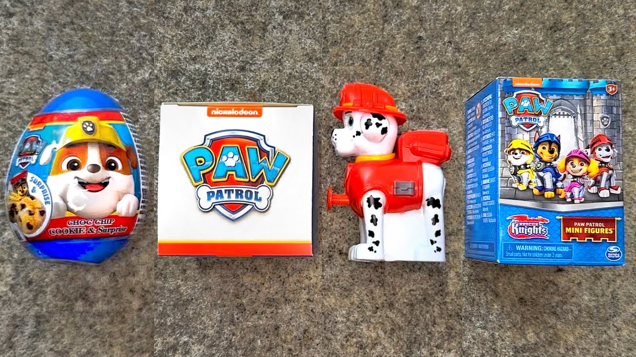 🤩💙 Funny PAW PATROL sweets & toys ASMR • Yummy Biscuit & Surprise Egg Unpacking
