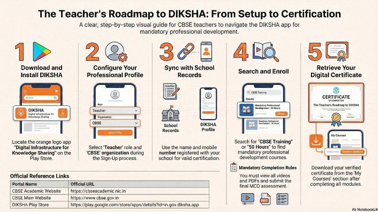 DIKSHA App Training Guide for CBSE Teachers | New Teachers Complete Tutorial | Certificate Process