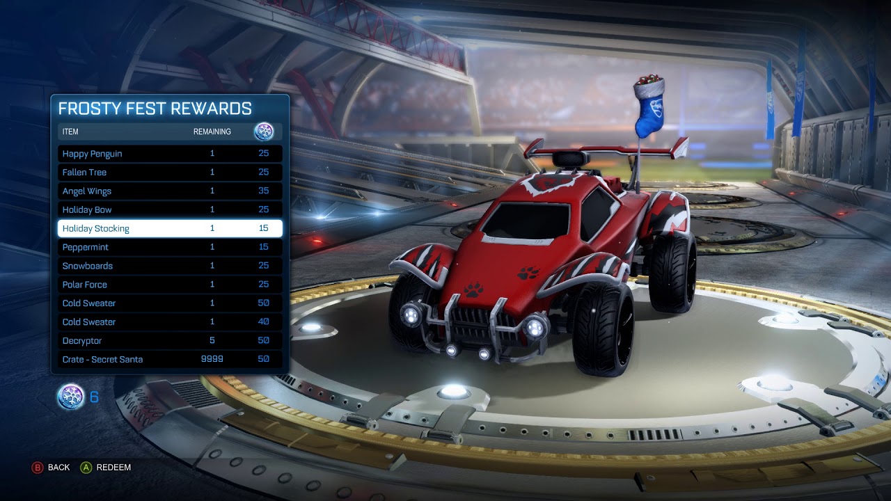 Rocket League Frosty Fest Rewards Showcase