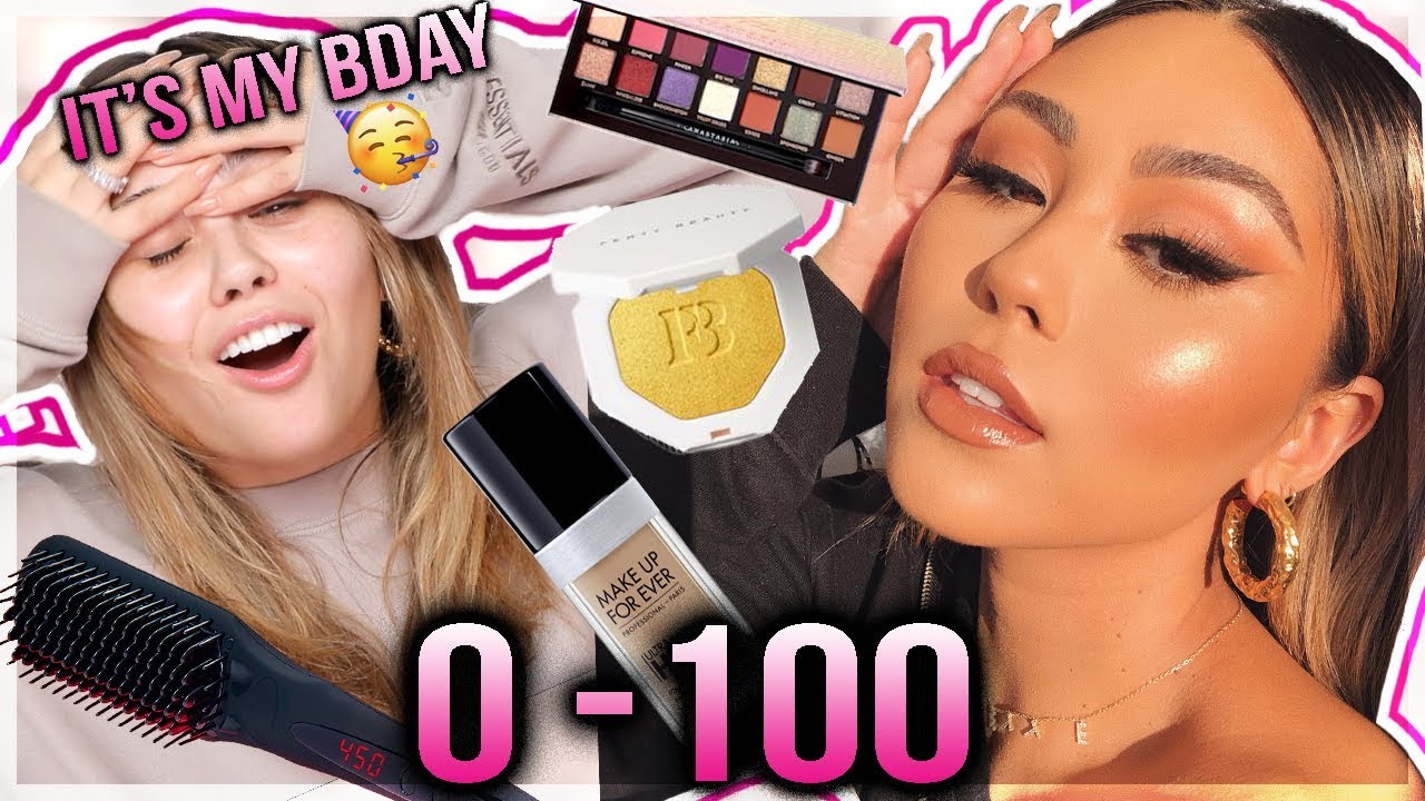1 HOUR BIRTHDAY TRANSFORMATION GRWM | 0-100 makeup and hair 😍 Roxette Arisa