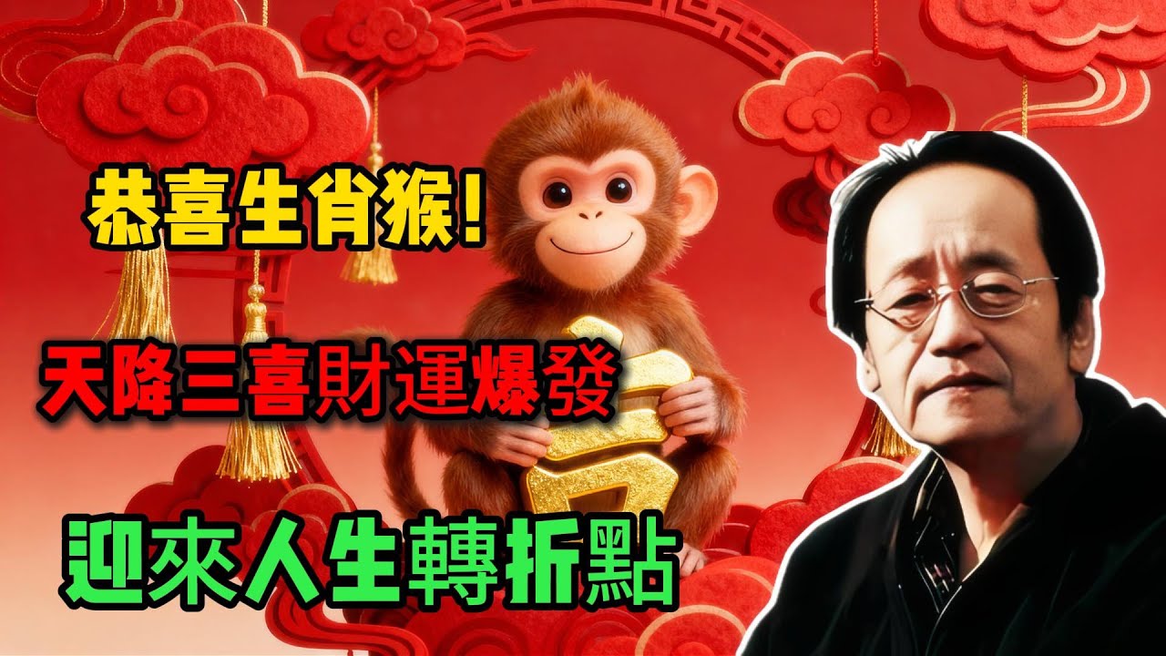 恭喜生肖猴！天降石破天驚的大喜訊！老天給你最後一次翻身機會！不點開後悔一整年！#倪海廈 #命理 #生肖 #運勢