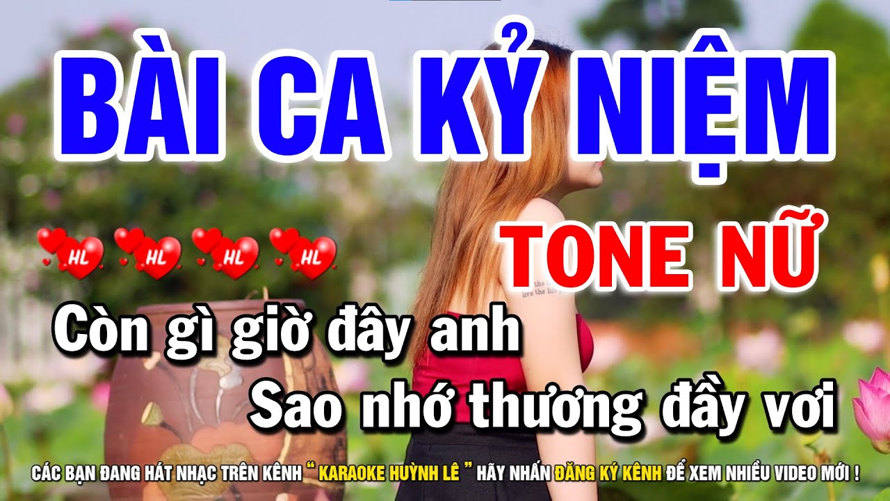 Karaoke B&agrave;i Ca Kỷ Niệm - Tone Nữ Bbm | Nhạc Sống Huỳnh L&ecirc;
