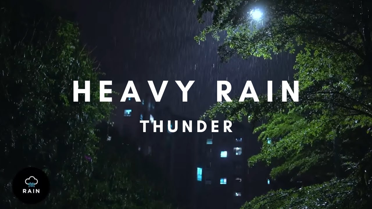 Heavy Rain & Thunderstorm Sounds | Black Screen Rain Ambience to Think Clearly and Work Smarter