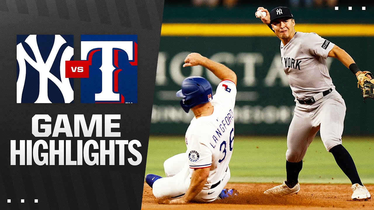 Yankees vs. Rangers Game Highlights (8/6/25) | MLB Highlights