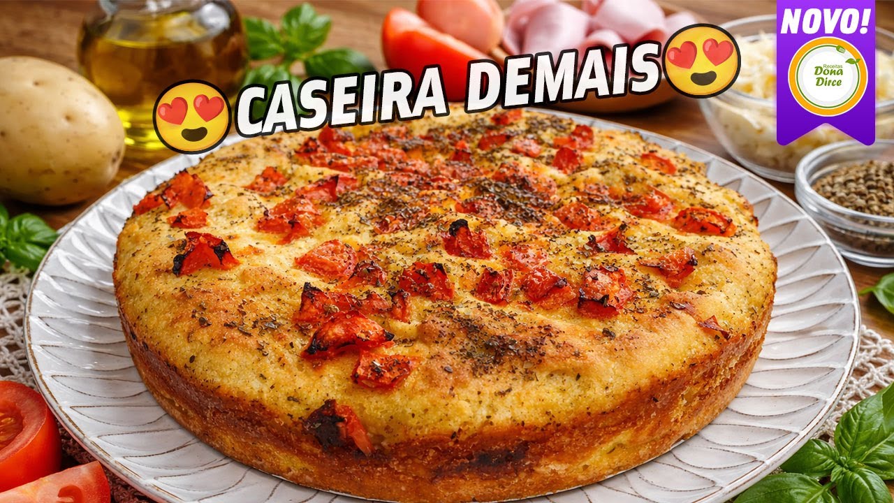 Focaccia Recheada Fácil 😋 MELHOR QUE PADARIA #1293