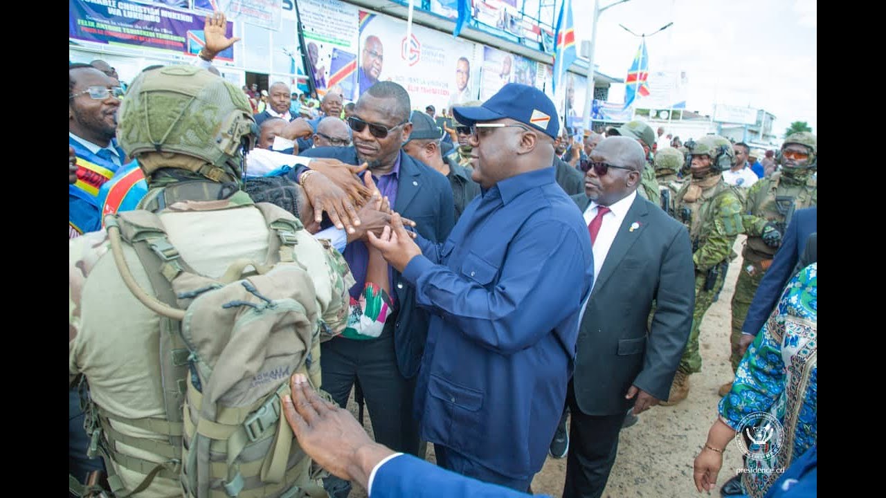 LE PRESIDENT FELIX TSHISEKDI EST ARRIVEE KANANGA CE LUNDI POUR UNE VISITE DANS CETTE VILE HISTORIQUE