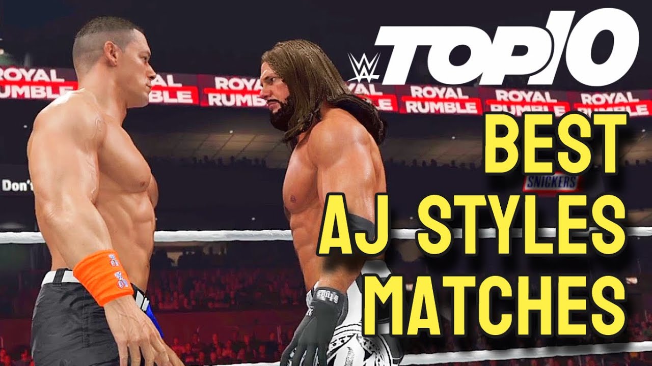 WWE 2K: TOP 10 Best AJ Styles matches in WWE! (Highlights)