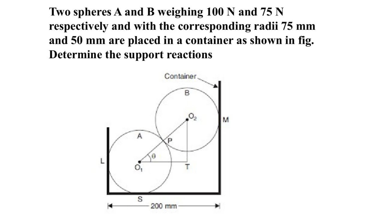Sphere Problems in Mechanics / Ball and Roller Problems / Equilibrium in Engineering Mechanics / FBD