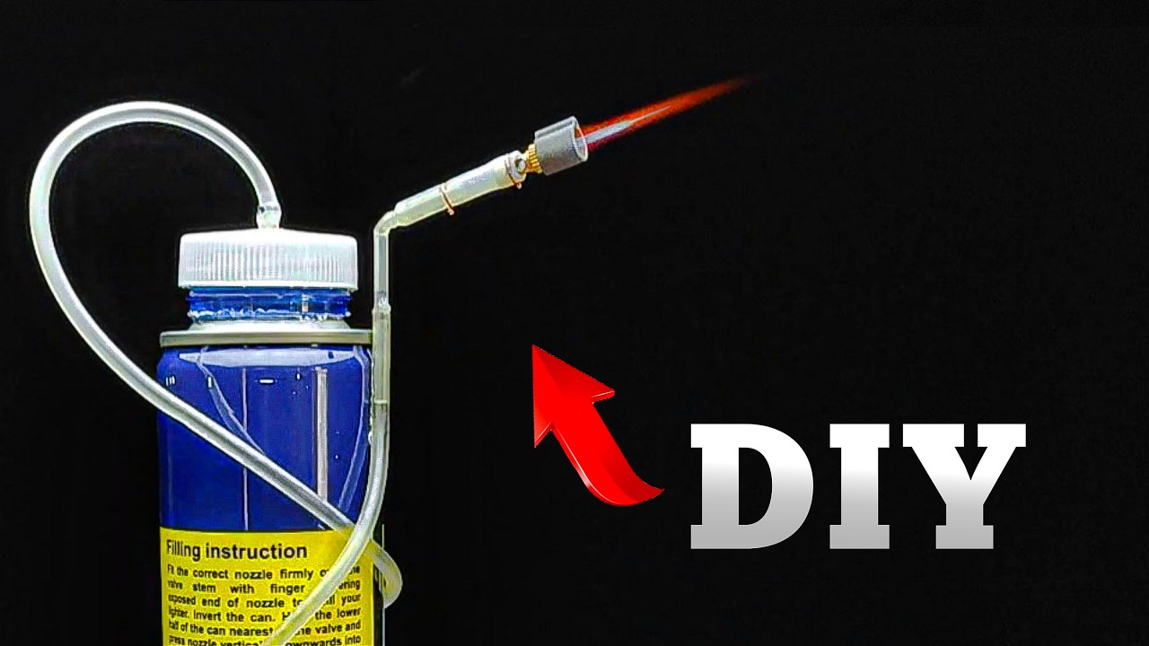 How to make a VERY SHARP TORCH with a large reservoir-Diy Gas Torch