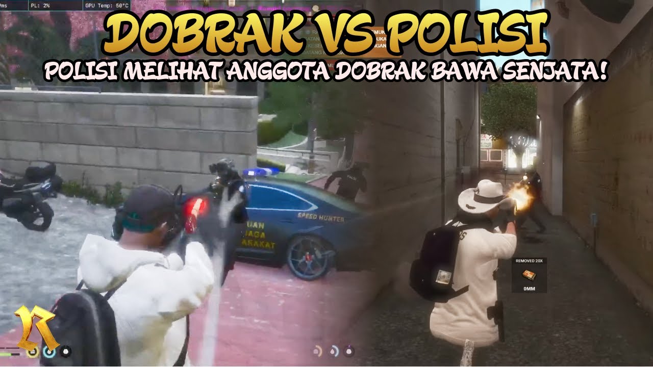 DOBRAK VS POLISI - ANGGOTA DOBRAK MEMBAWA SENJATA DAN TERLIHAT OLEH KEPOLISIAN!! #riserp