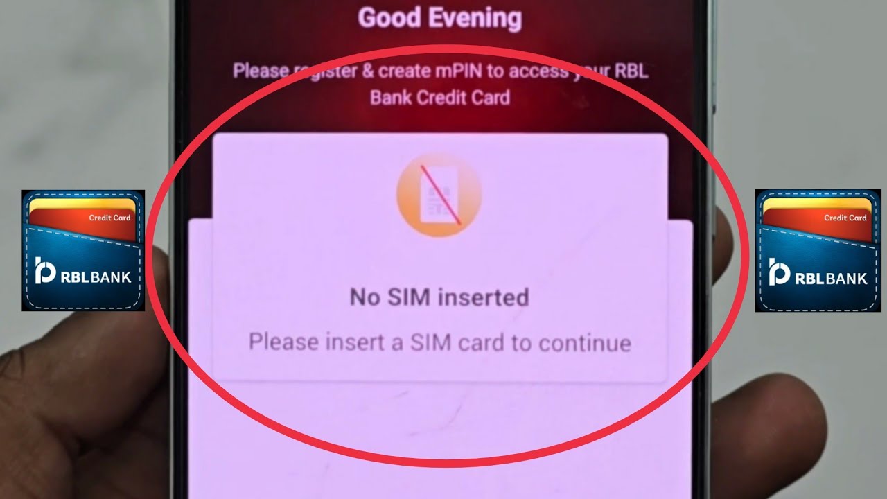 RBL My Card Fix No SIM Inserted Please insert a SIM card to continue Problem Solve 