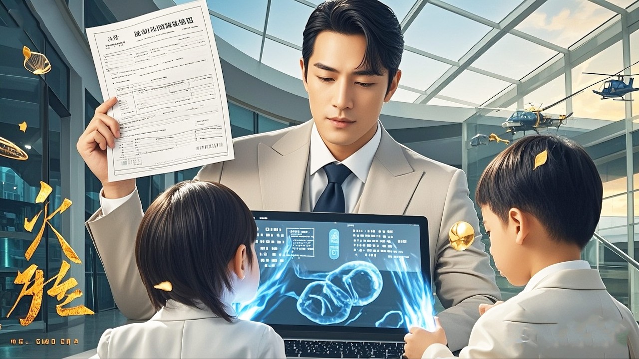 冷血霸總被告知終身無嗣，怎料一對雙胞胎神童抱著他叫爸爸，當孩子掏出親子鑑定時，他徹底慌了！【天降萌宝，妈咪超飒哒】#短剧 #最火短剧
