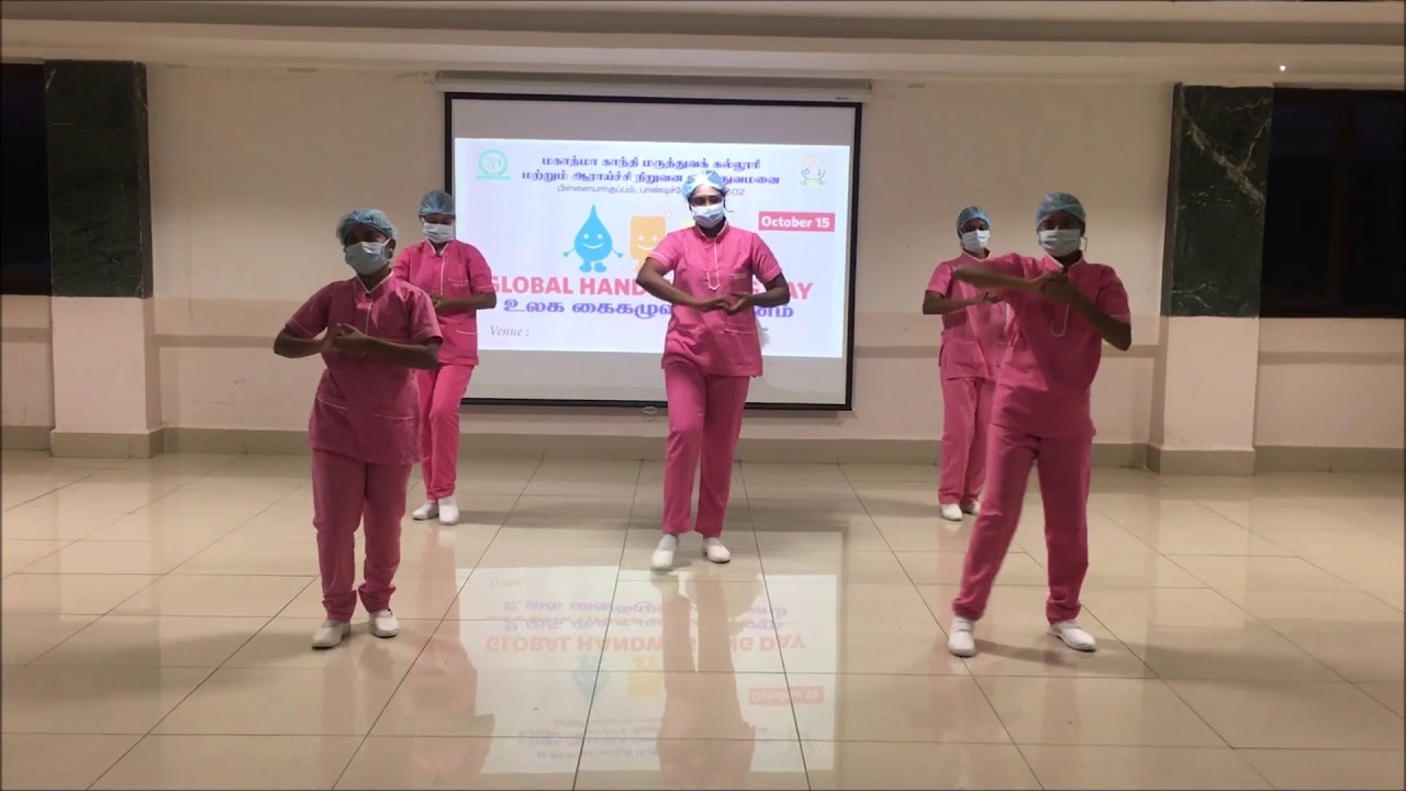 STEPS OF WHO STANDARD  HANDWASHING -  NURSES DANCE