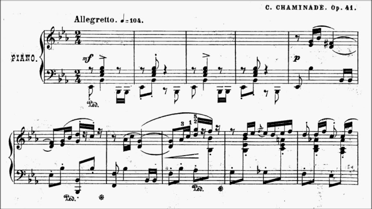 ABRSM Piano 2025-2026 Grade 8 C6 Chaminade Pierette Air de Ballet Op.41 Sheet Music