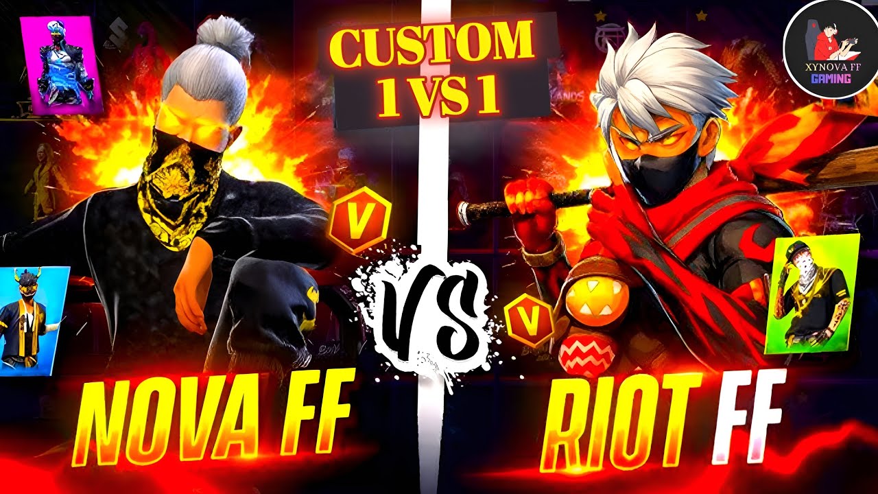 Nova FF vs Riot FF Custom Room 1v1 🔥