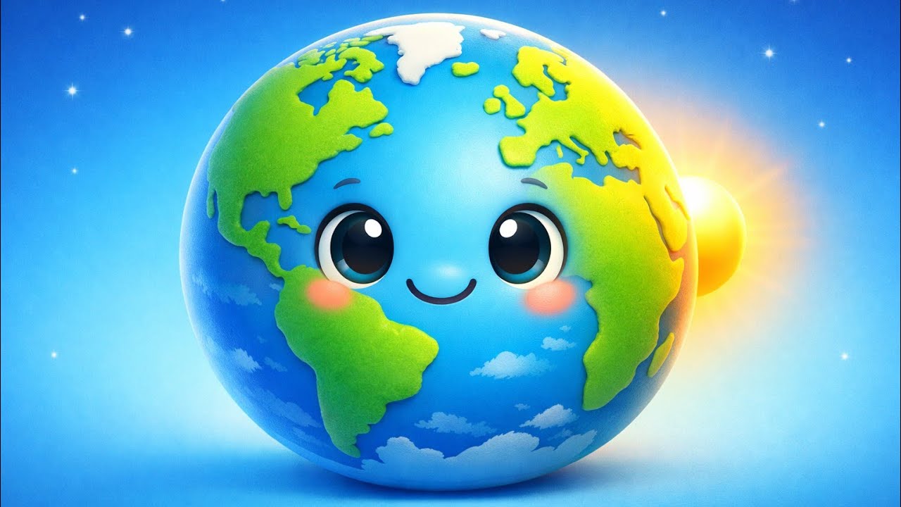 Earth Wakes Up Again 🌍✨ | Learn Day & Night for Kids | Fun Toddler Science