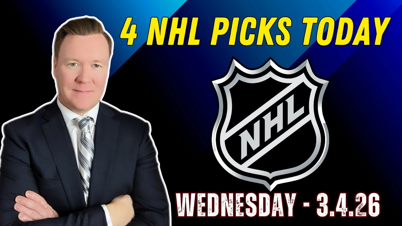 Wednesday 4 NHL Betting Picks l 3/4/26 l Vernon&rsquo;s Best NHL Bets, Expert Picks and Predictions