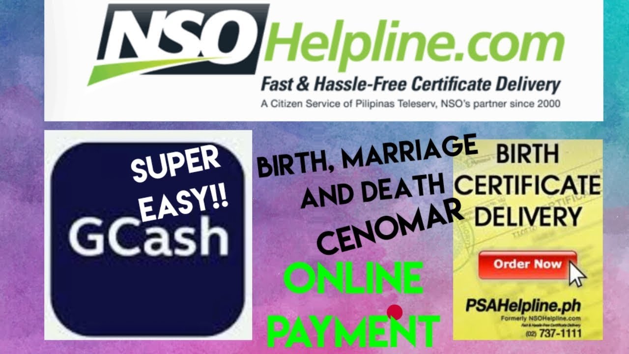 GCASH: Paano Magbayad sa PSAHelpline.ph|Marriage Certificates,Cenomar,etc