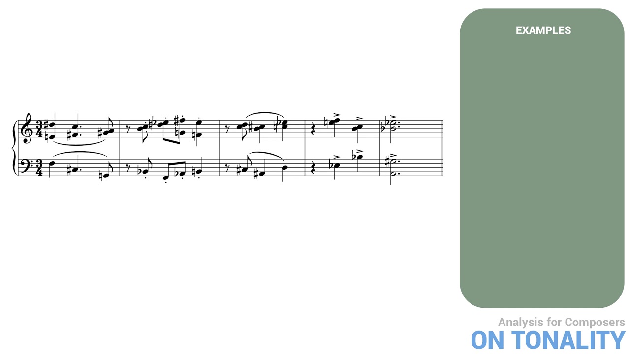 Analysis for Composers # 15 - Tonality/Atonality