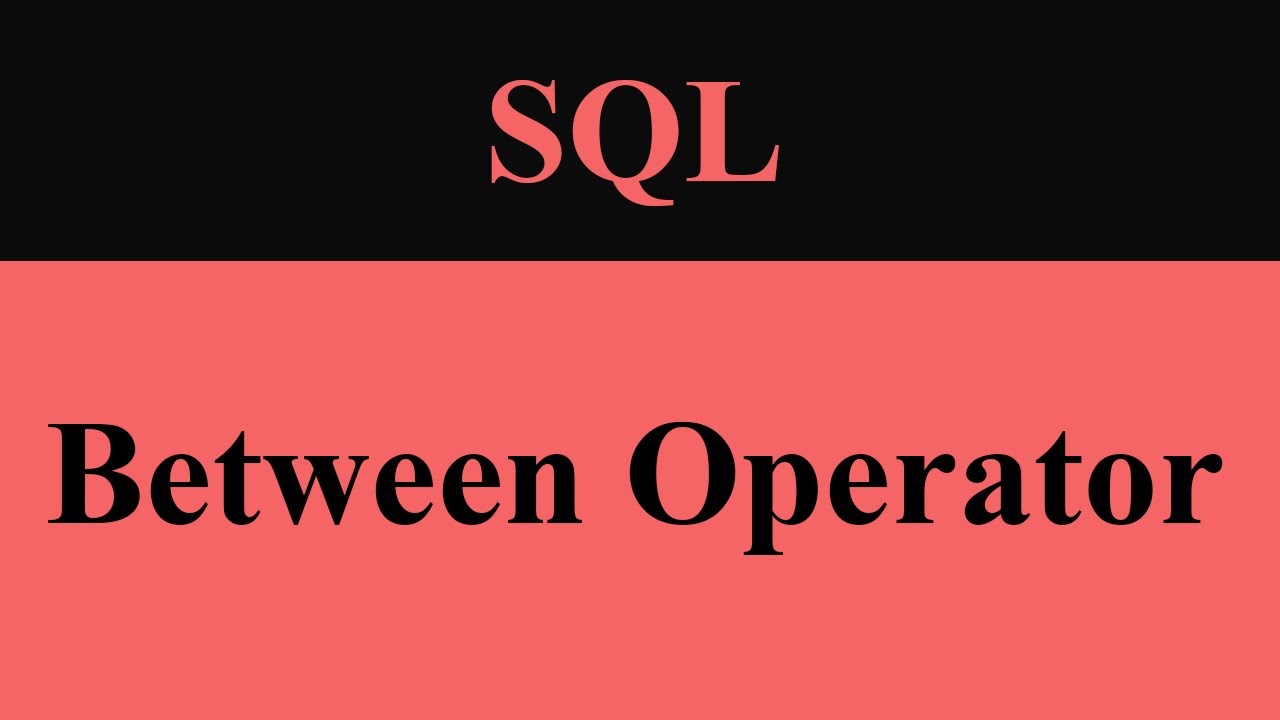 between in sql | #sqlstarters