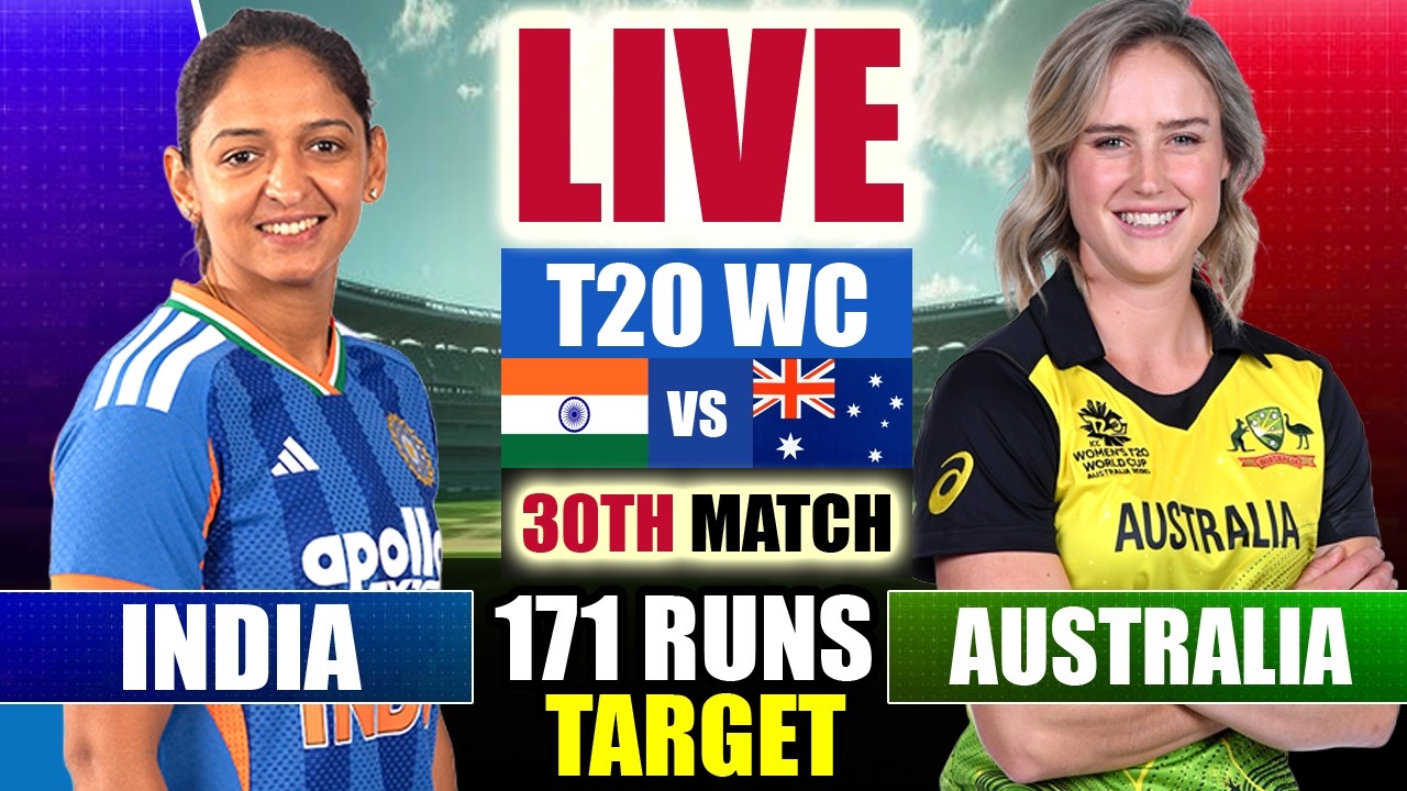 🔴LIVE: IND-W vs AUS-W, T20 World Cup Match | India Women vs Australia Women Live Match Today