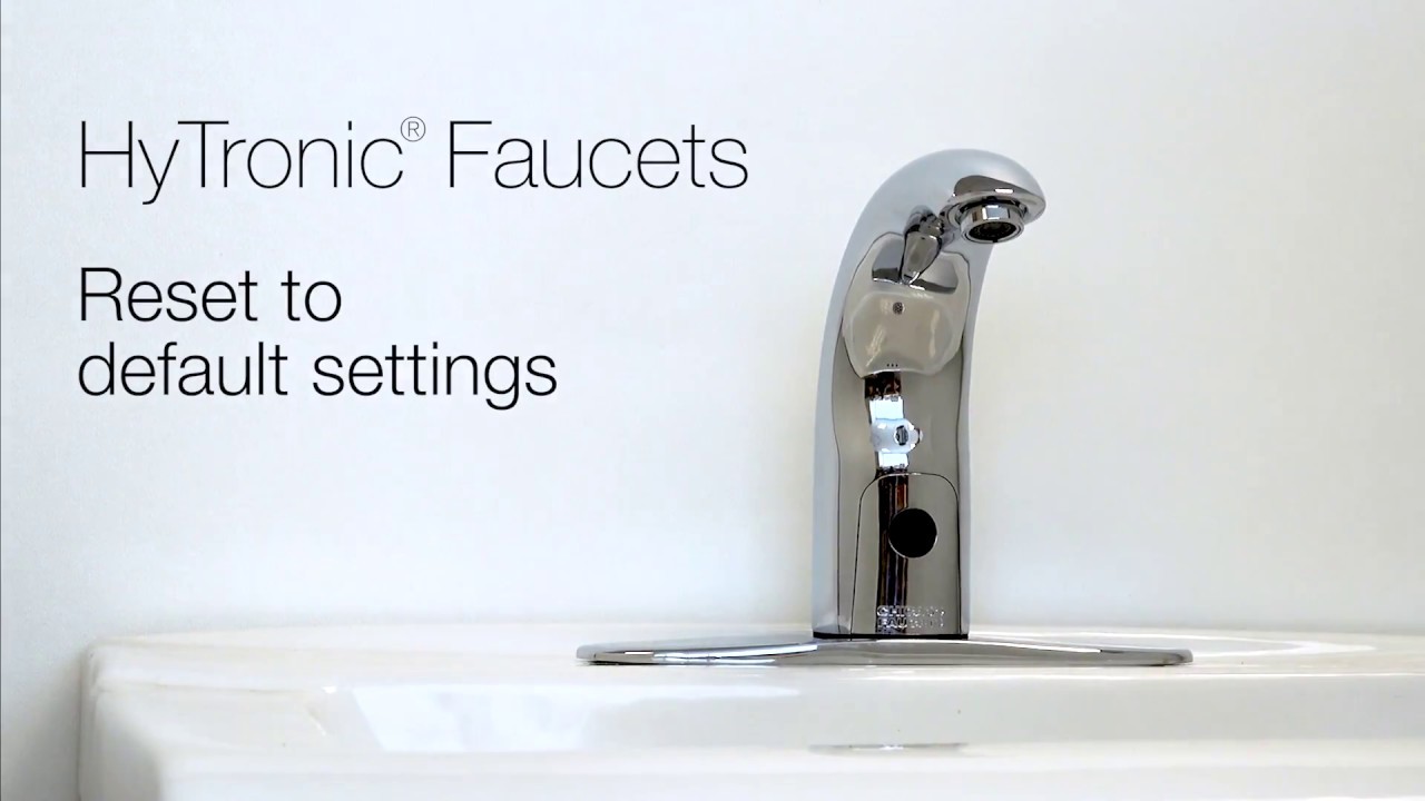 HyTronic Faucets Restore Default Settings