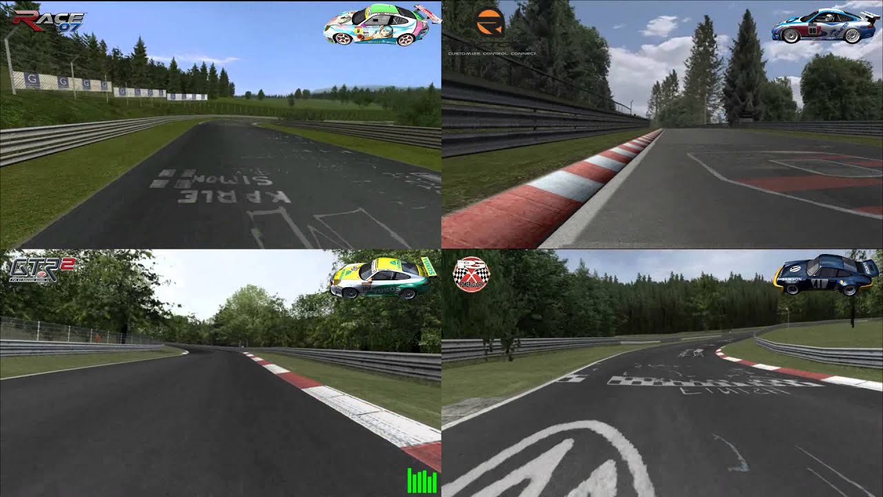 Race07 vs rFactor vs GTR2 vs Power&Glory