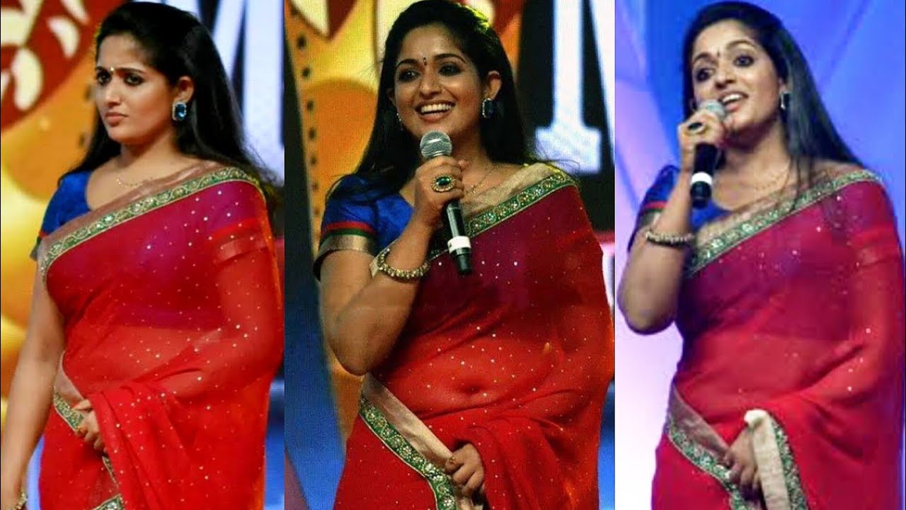 Kaavya madhavan transparent saree glamorous show  | malayalam actress. |