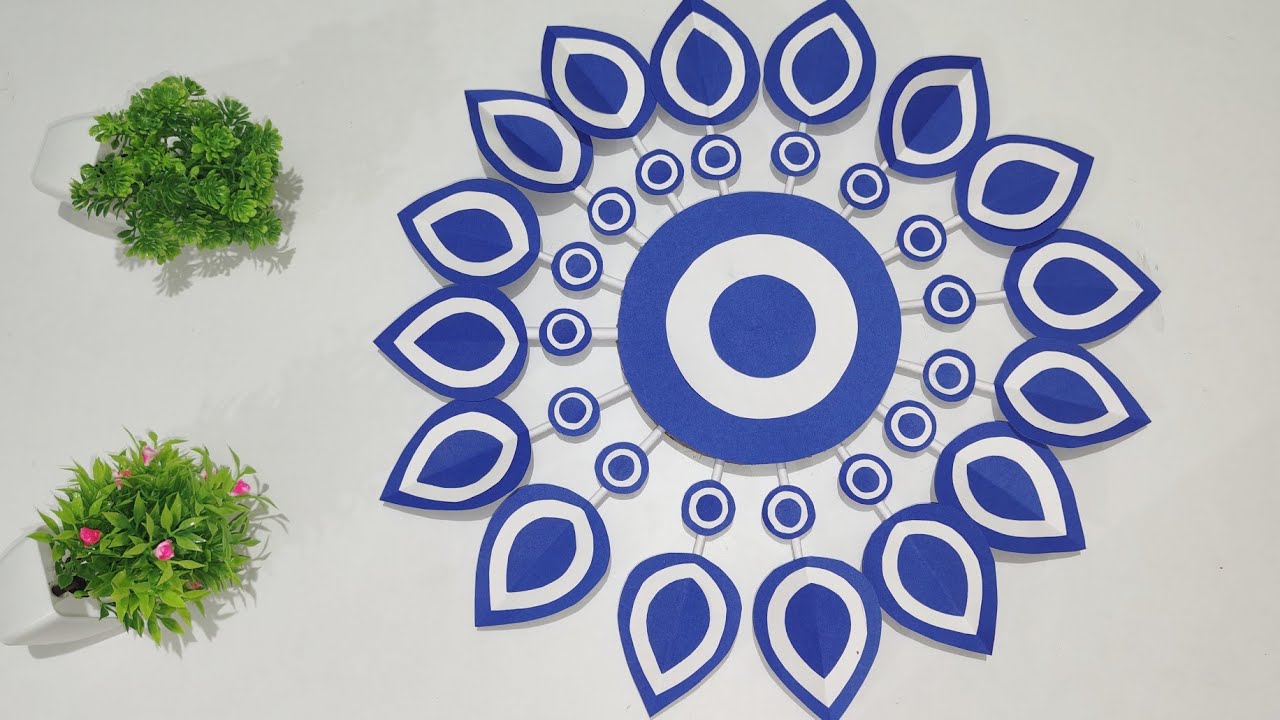 Amazing 😲 Wall Decor Craft Ideas | Easy & Beautiful Wall Hanging | Using Blue & White Paper Only |