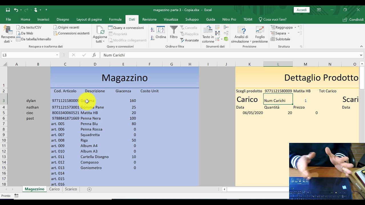 Excel: magazzino parte 4 - Codici a barre da smartphone con Excel