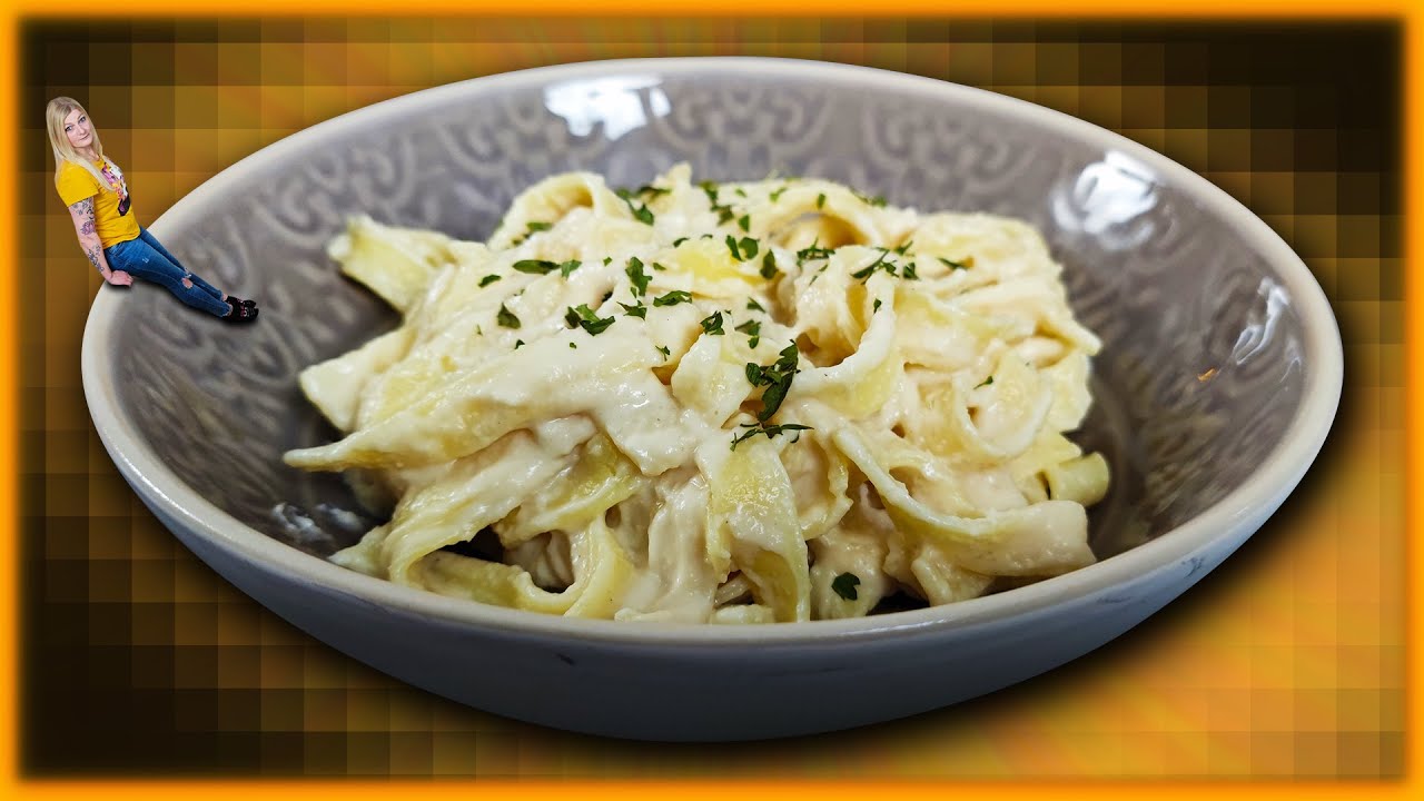 Cremige Pasta Alfredo! (vegane Sahne Sauce)