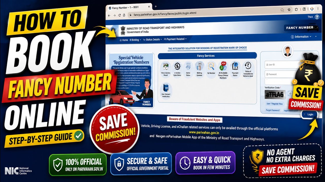 How To Book Fancy Number Online & Save Commission || Fancy Number Booking Full Process Online ||