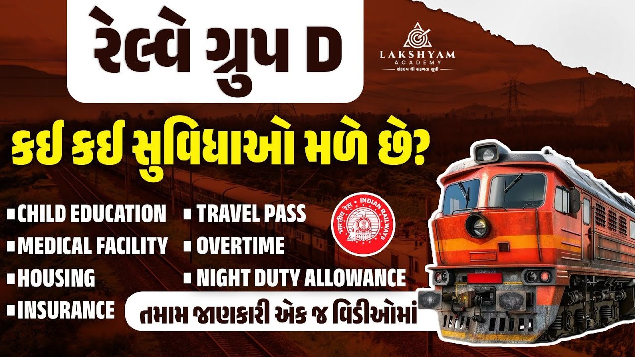 Railway Group D New Vacancy 2026 | RRB Group D કઈ કઈ સુવિધાઓ મળે છે? | તમામ જાણકારી એક જ વિડીઓમાં