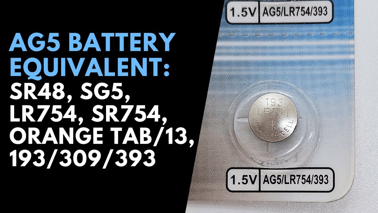 AG5 Watch Battery Equivalent