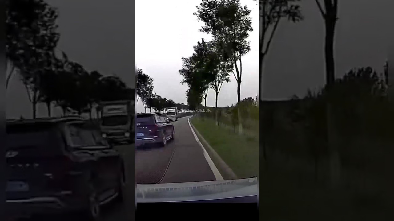 Overtaking Gone Wrong &ndash; SUV Crashes After Close Call