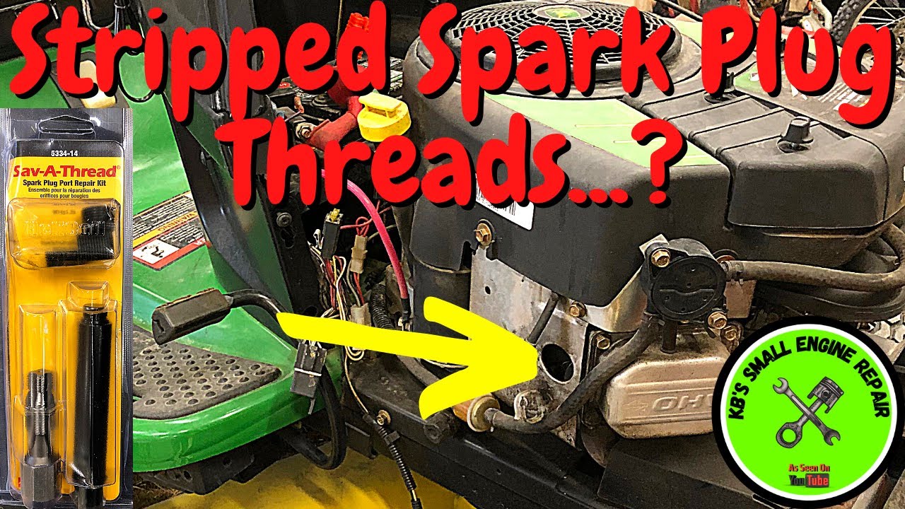 Restoring lawn mower spark plug threads with Sav-A-Thread by Helicoil