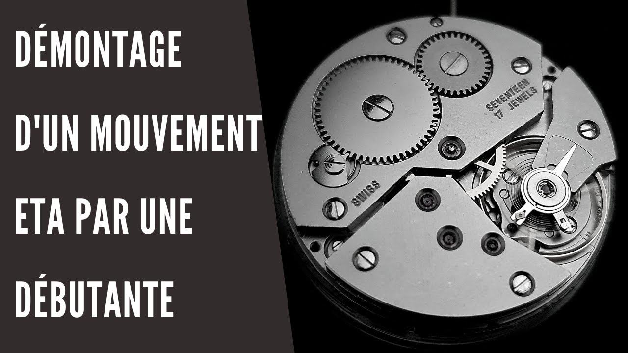 démontage d'un mouvement ETA 6497-1 par une débutante