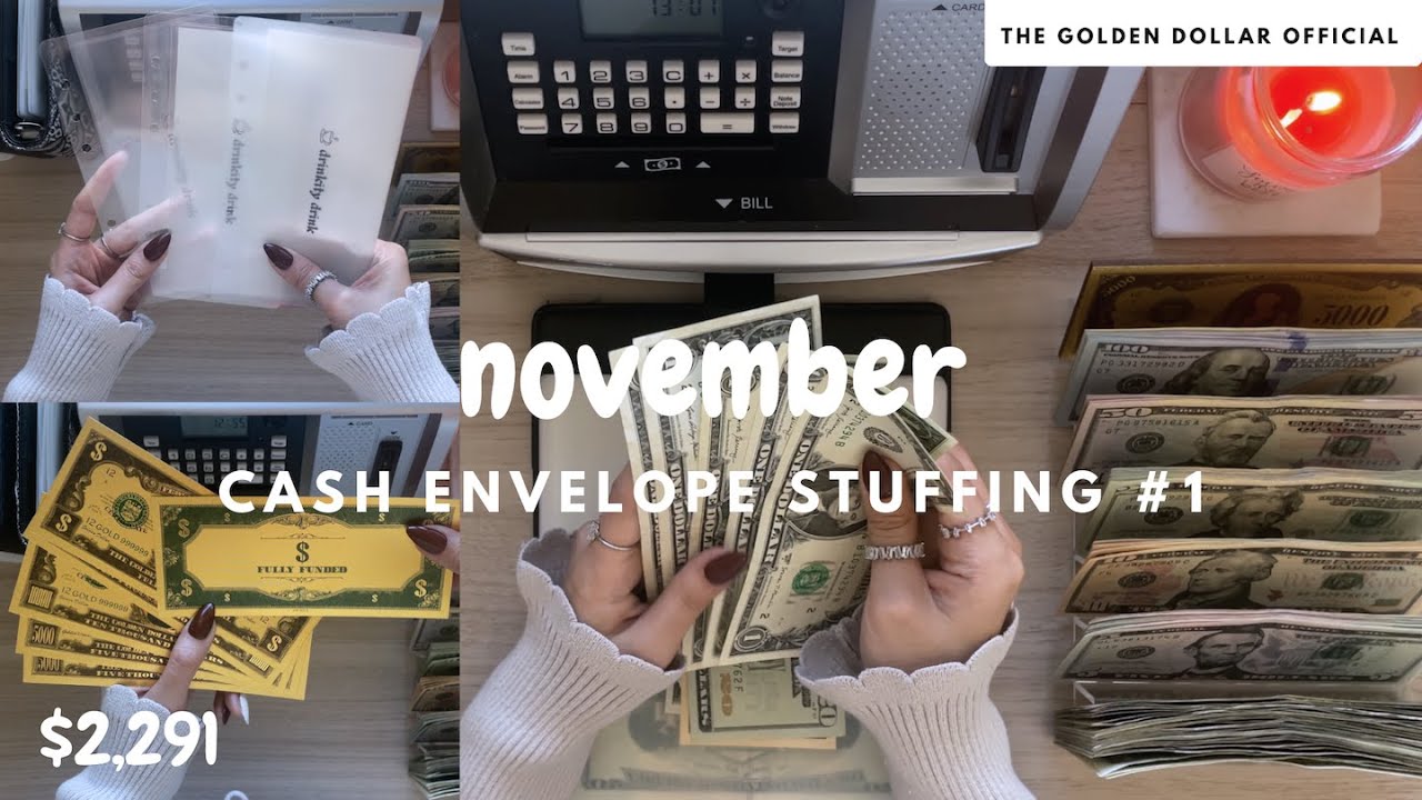 november cash envelope stuffing | paycheck #1 | new product drop 📣