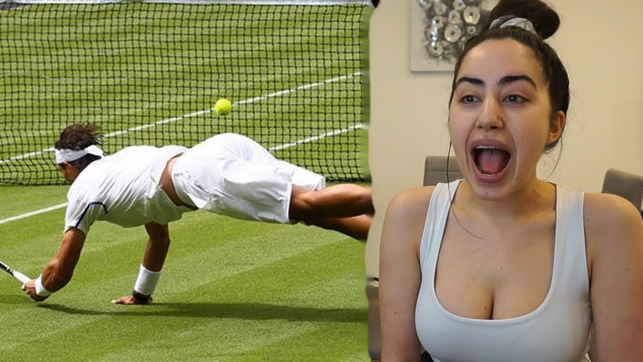 FIRST TENNIS REACTION!! | Rafael Nadal - 20 Shots That Will Make You Say WOW! | Inhuman Reflexes