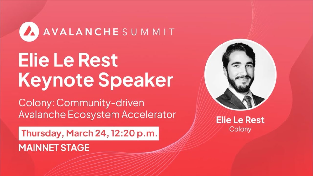 Colony: Community-driven Avalanche Ecosystem Accelerator | Avalanche Summit 2022