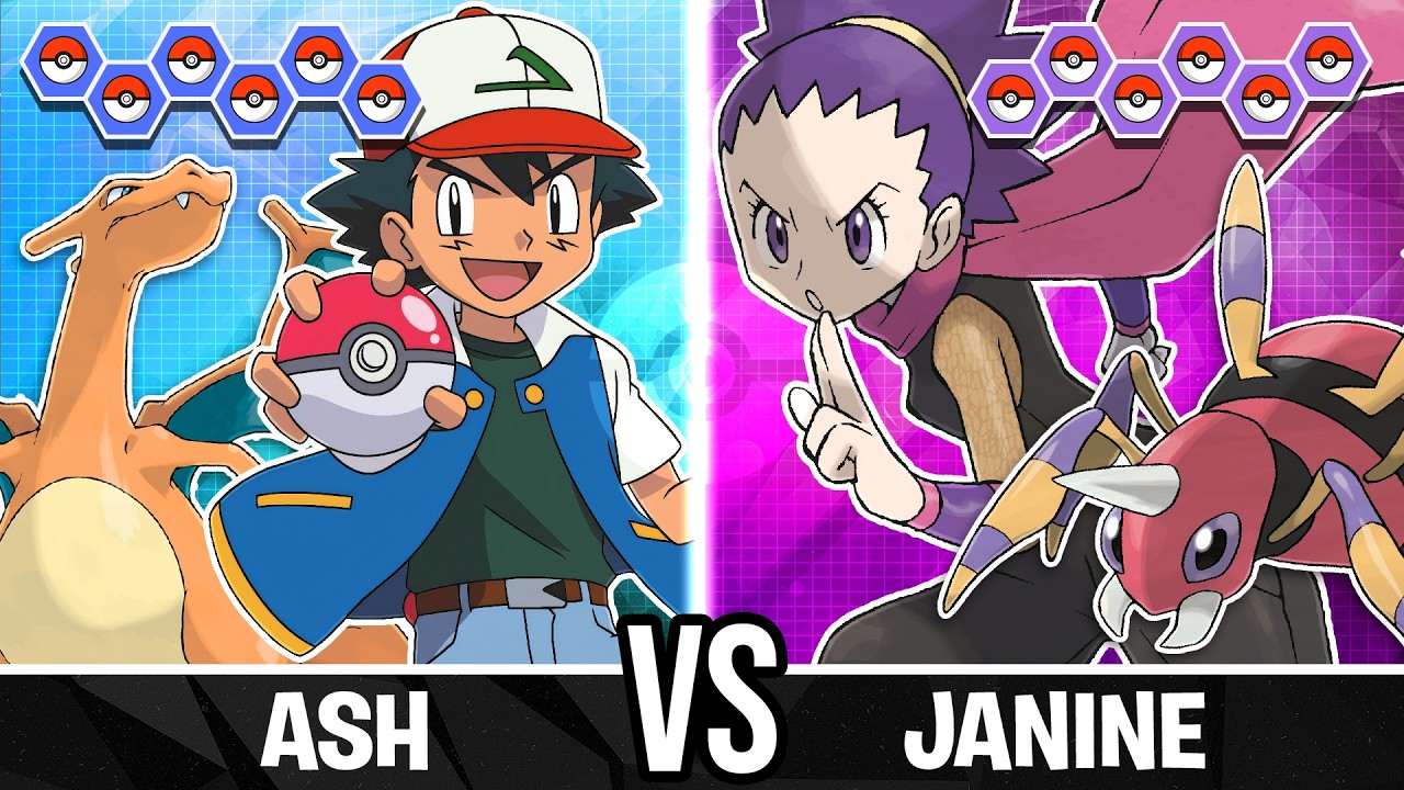 Ash vs Janine - Pokemon Battle