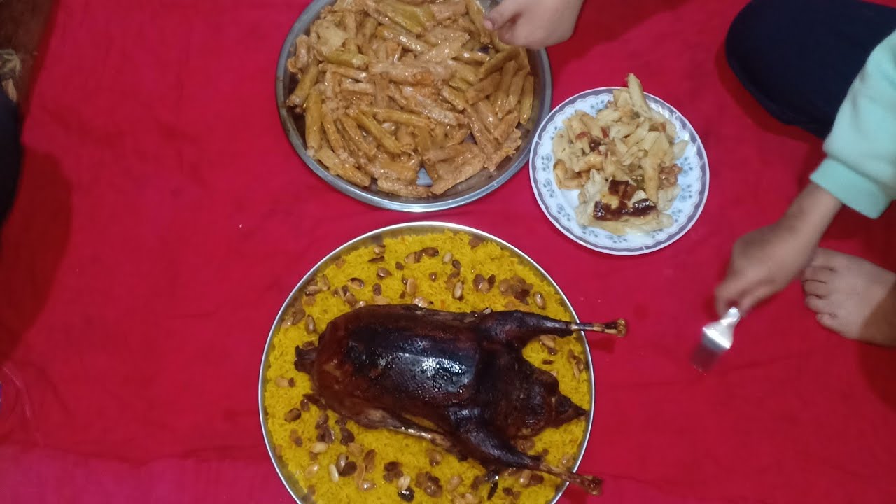 #فطار اول يوم رمضان 💥وزه و مكرونه بشاميل ومحشي كرنب ارز بسمتي 💥ما تنسوش تدعموني وتعملوا لايك 💥