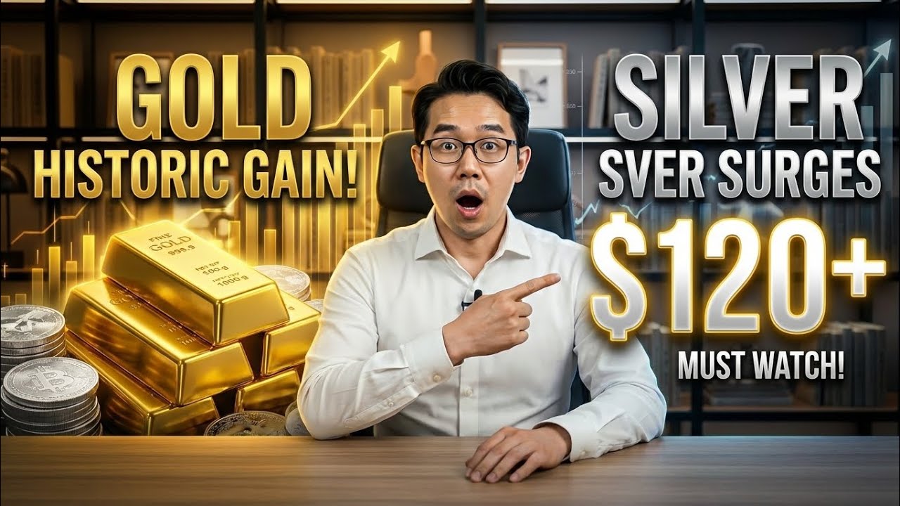 Gold Nears Historic Monthly Gain, Silver Surges Above $120