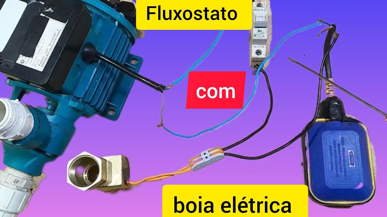 Ligação de fluxostato mais boia elétrica