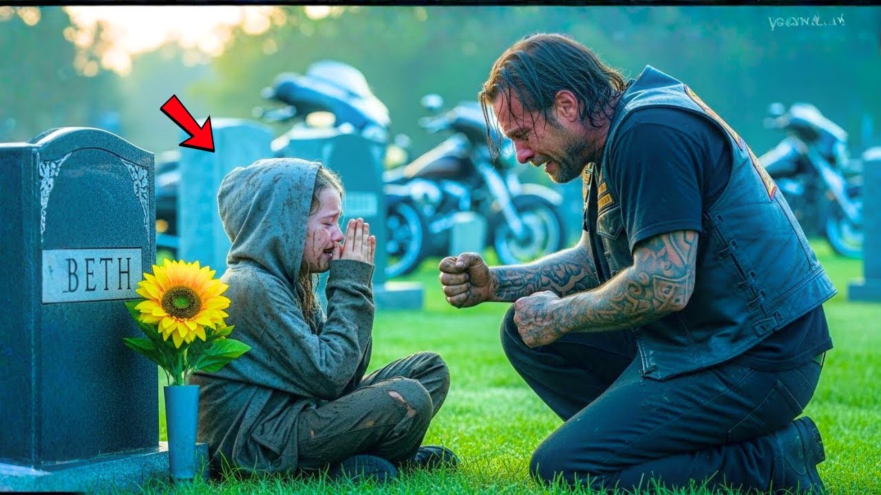 A Hells Angels Biker Met aTeen Girl Crying at His Sister’s Grave — What She Said Destroyed Him