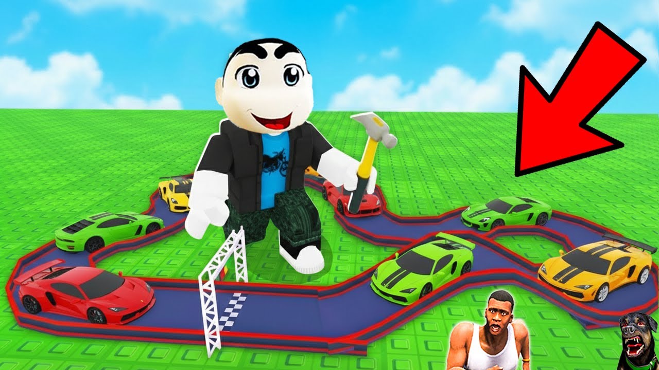 SHINCHAN BUILD SUPERCARS TRACK in ROBLOX with FRANKLIN & CHOP | DREAM SQUAD