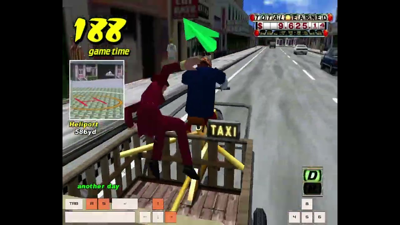 Crazy Taxi ANOTHER DAY MODE #2 (Arcade)