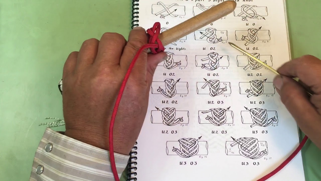 Tying Spanish Ring Knots From a 3 Part 5 Bight Casa Knot